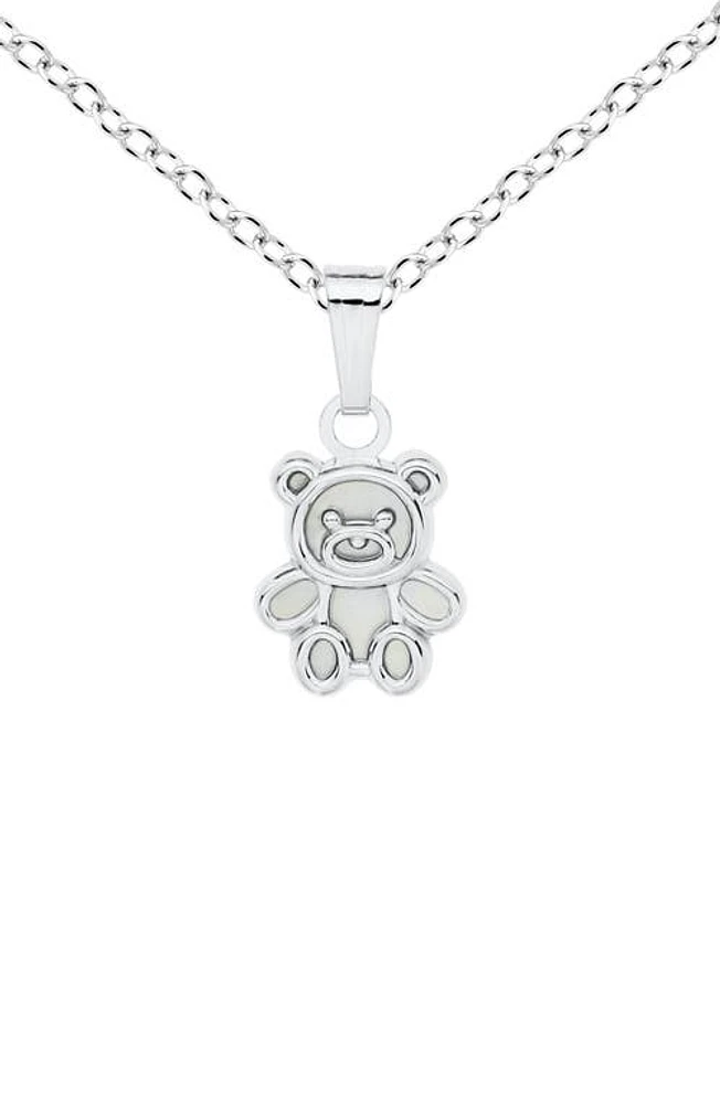 Mignonette Sterling Silver & Mother-of-Pearl Teddy Bear Pendant Necklace at Nordstrom