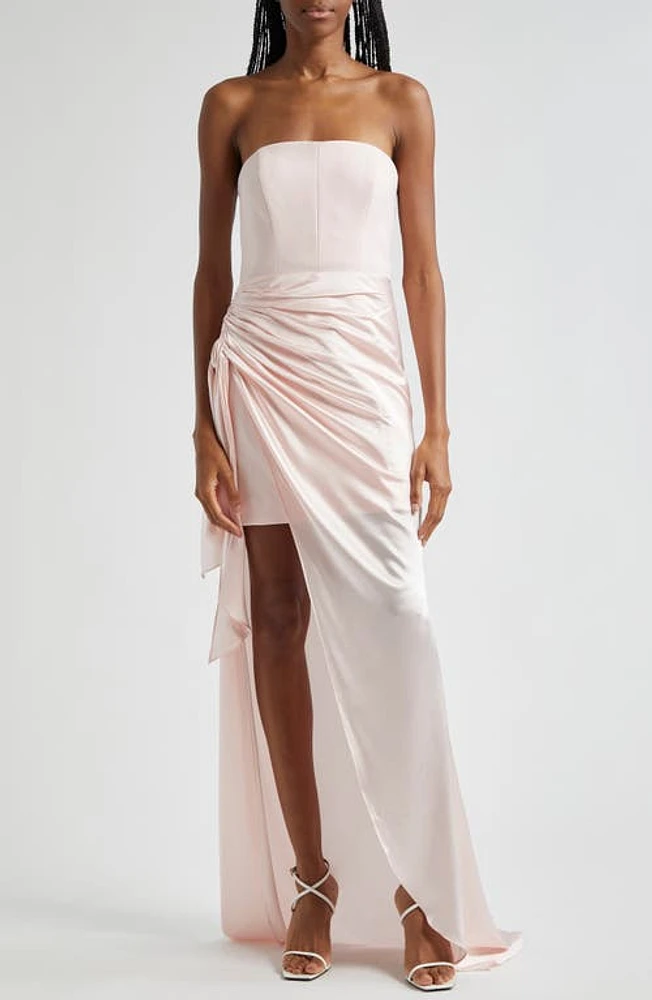 Cinq à Sept Rania Strapless High-Low Gown Icy Pink at Nordstrom,