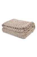 Bearaby Organic Cotton Weighted Knit Blanket in Driftwood at Nordstrom, Size 15 Lb.