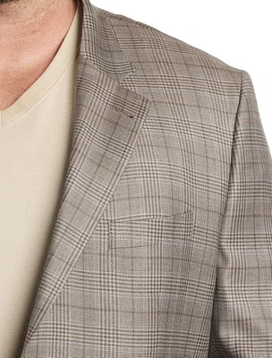 Oak Hill Premium by DXL Houndstooth Sport Coat Tan at Nordstrom,