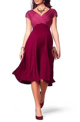 Tiffany Rose Alessandra Gathered Maternity Dress in Rosey Red at Nordstrom