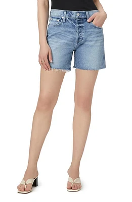 PAIGE Finn High Waist Cutoff Denim Shorts Aniyah Distressed at Nordstrom,