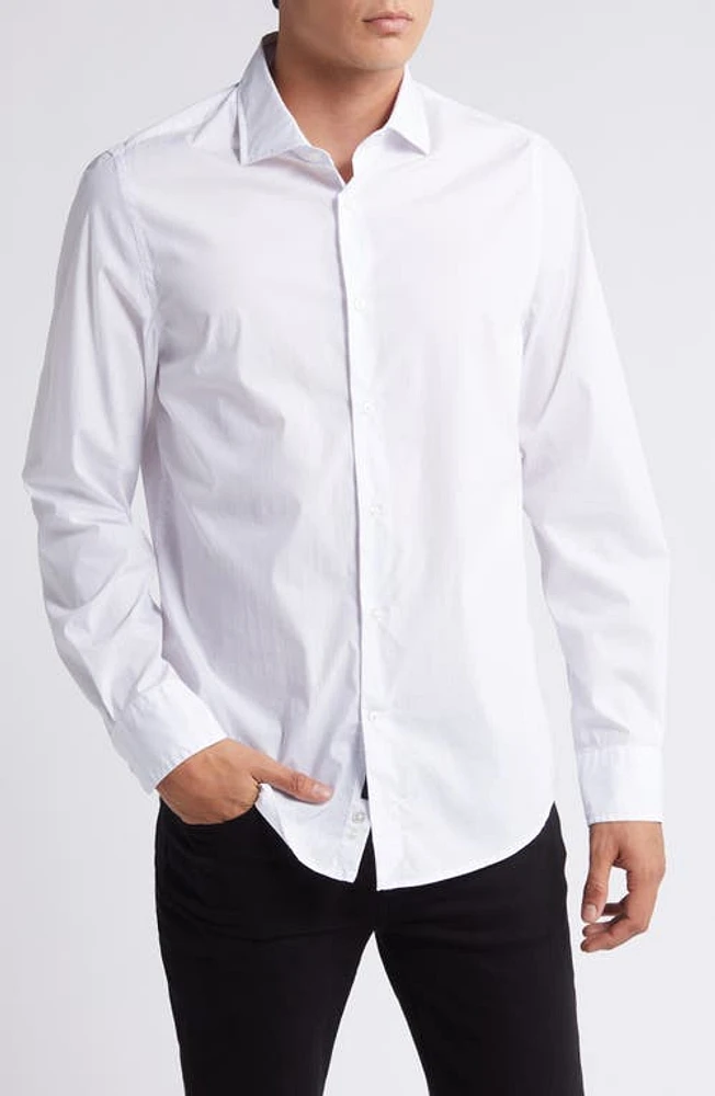 7 For All Mankind Slim Fit Stretch Poplin Button-Up Shirt at Nordstrom,