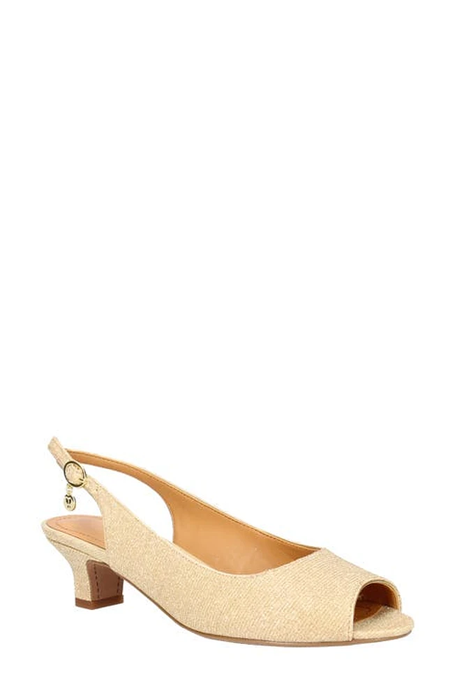 J. Reneé Jenvey Slingback Sandal Gold at Nordstrom,