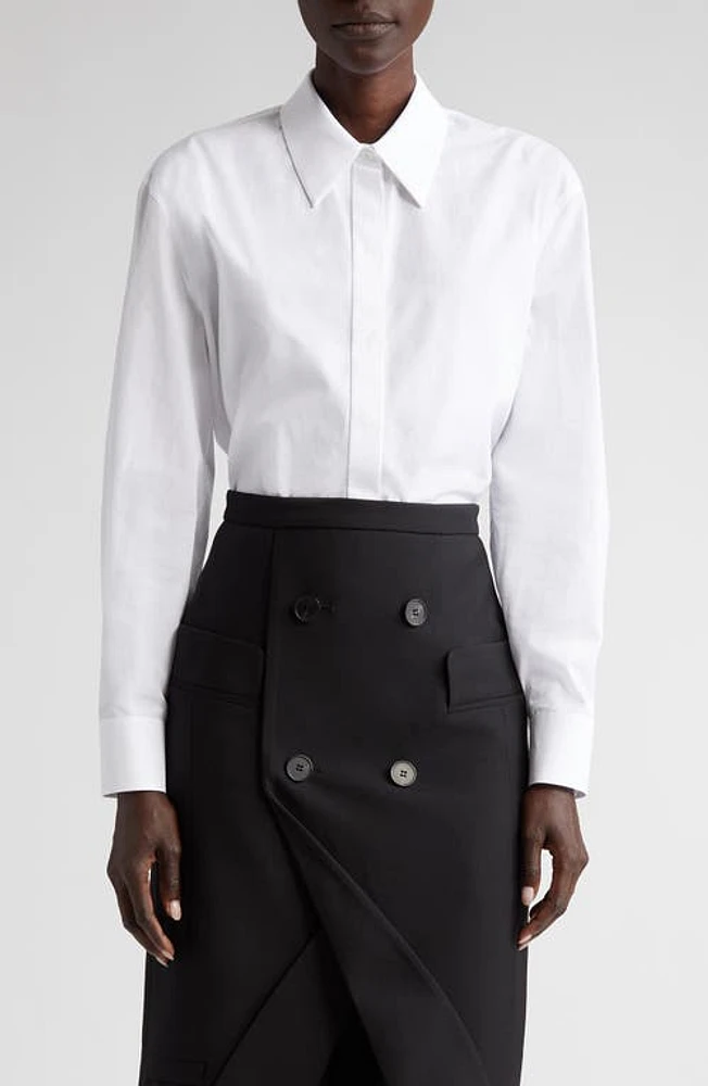 Alexander McQueen Cotton Button-Up Shirt White at Nordstrom, Us