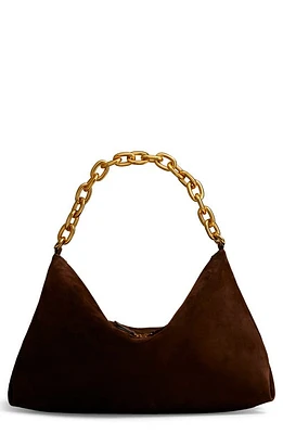 Khaite Clara Suede Shoulder Bag in Coffee at Nordstrom