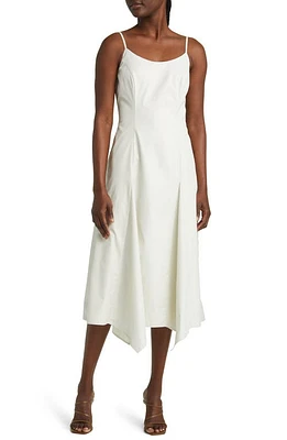 Du Paradis Handkerchief Hem Midi Dress Bone at Nordstrom,