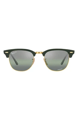 Ray-Ban Clubmaster 51mm Polarized Square Sunglasses in Green at Nordstrom