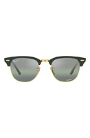 Ray-Ban Clubmaster 51mm Polarized Square Sunglasses in Green at Nordstrom