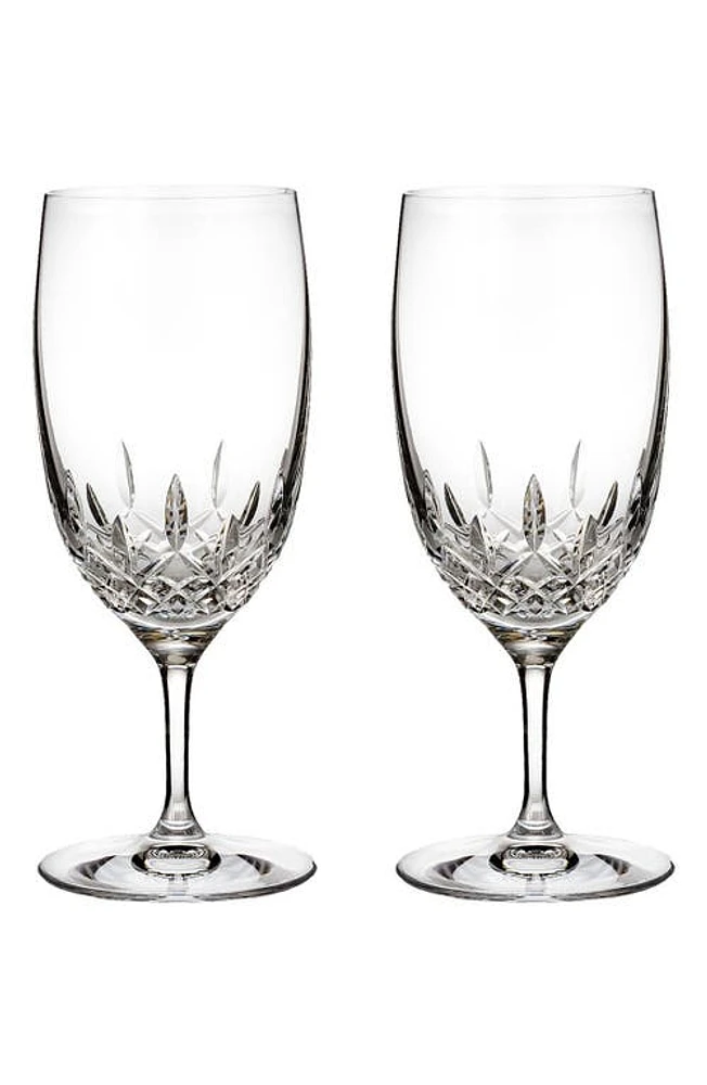 Waterford Lismore Essence Set of 2 Lead Crystal Water Glasses in Clear at Nordstrom