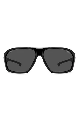 Carrera Eyewear x Dacati Carduc 66mm Oversize Rectangle Flat Top Sunglasses in Black/Grey at Nordstrom