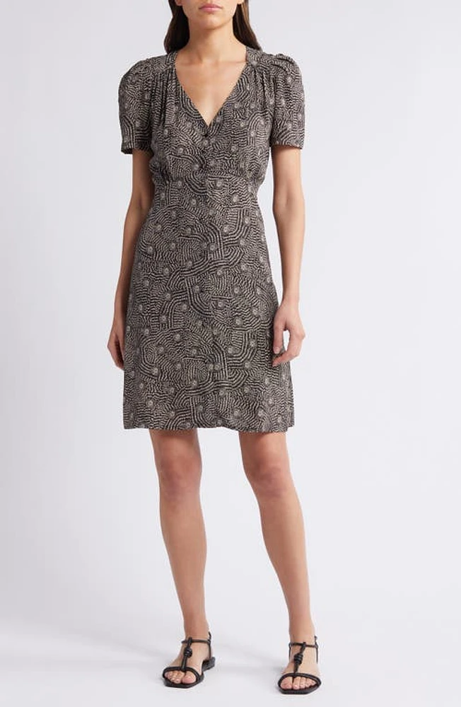 SESSÙN Claudia Abstract Print Dress Black Velika at Nordstrom,