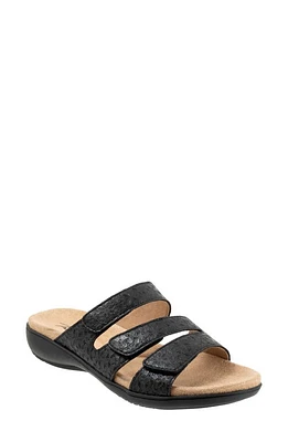 Trotters Rose Tool Slide Sandal Black at Nordstrom,