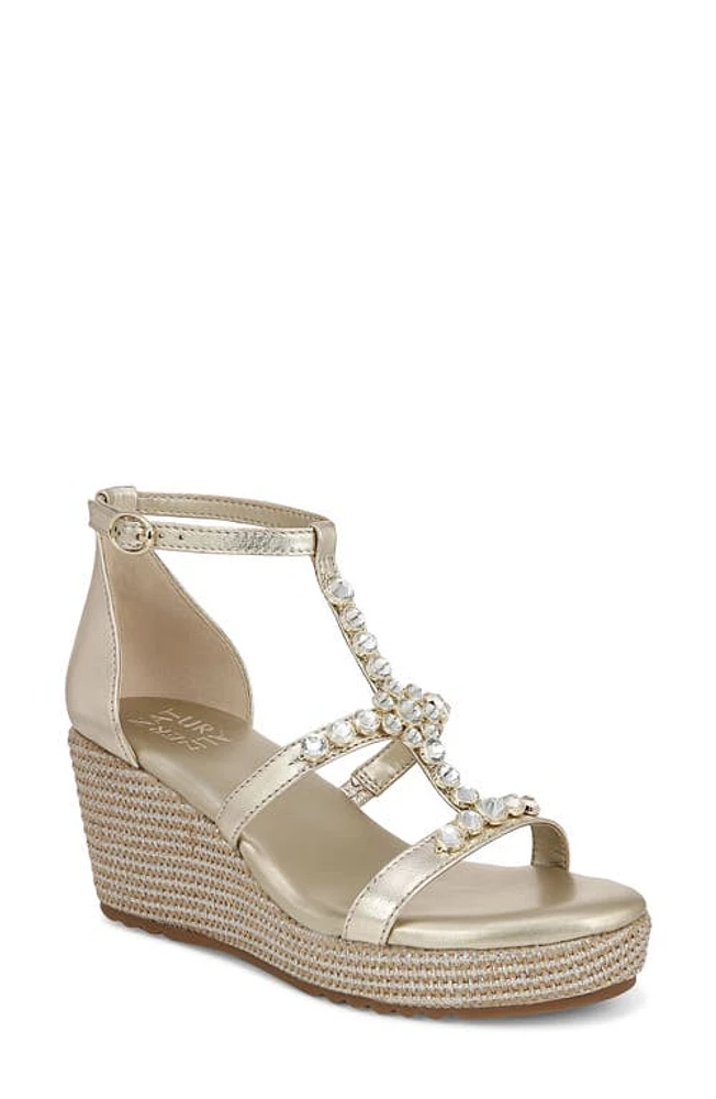 Naturalizer Serena Ankle Strap Espadrille Platform Wedge Sandal Leather at Nordstrom,