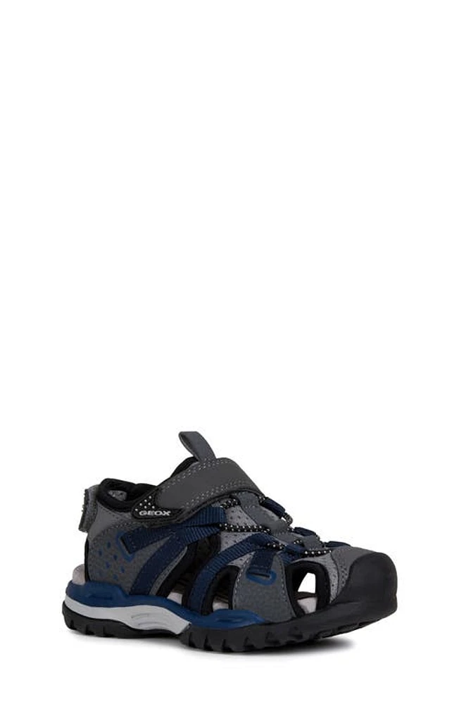 Geox Borealis Sandal Dark Grey/Navy at Nordstrom