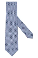 ZEGNA Geometric Silk Tie in Light Blue/red at Nordstrom