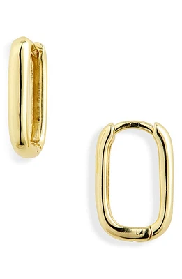 Argento Vivo Sterling Silver Oblong Hoop Earrings in Gold at Nordstrom