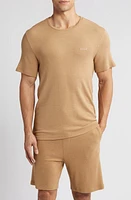 BOSS Ribbed Pajama Top Medium Beige at