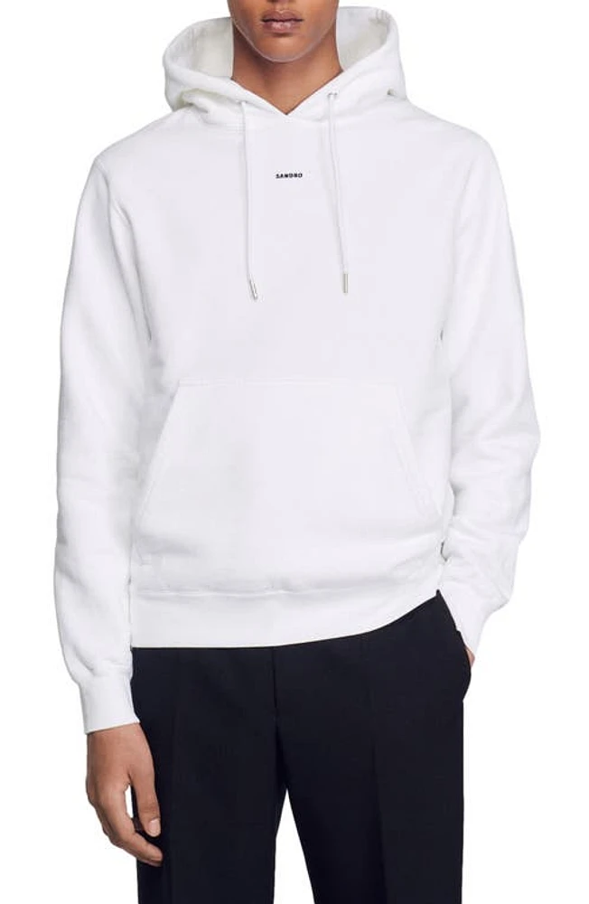 sandro Embroidered Logo Hoodie at Nordstrom,