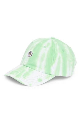 The Accessory Collective Kids' Flower Tie Dye Baseball Cap in Green at Nordstrom