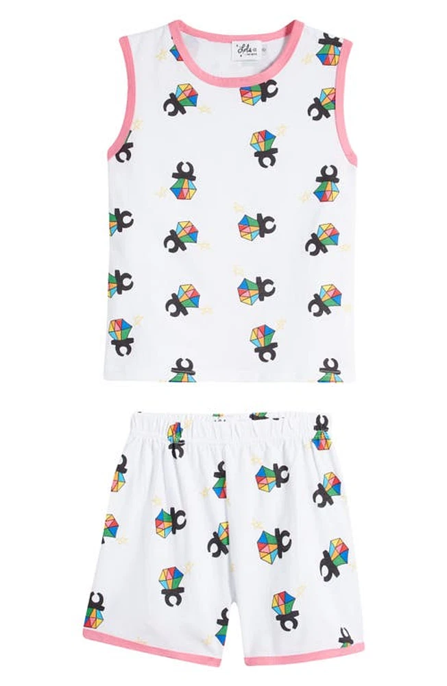 Lola & the Boys Kids' Candy Crush Tank Shorts Set White at Nordstrom,