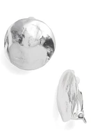 Karine Sultan Eva Shell Disc Clip-On Earrings in Silver at Nordstrom