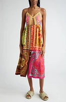 FARM Rio Mixed Scarves Cutout Sundress Multicolor at Nordstrom,