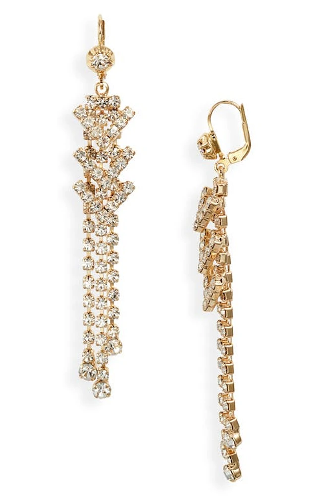 Gas Bijoux Triana Crystal Drop Earrings in Gold at Nordstrom