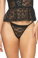 Black Bow Rachel Lace Underwire Bustier & G-String Set at Nordstrom,