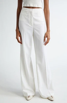 Stella McCartney Iconic Stretch Wool Flare Leg Pants Cream at Nordstrom, Us