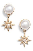 Anzie Pearl & Diamond Drop Earrings in Gold/Pearl/Topaz at Nordstrom