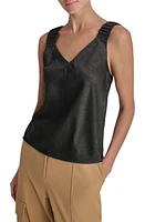 DKNY Crinkled Satin Top at Nordstrom,