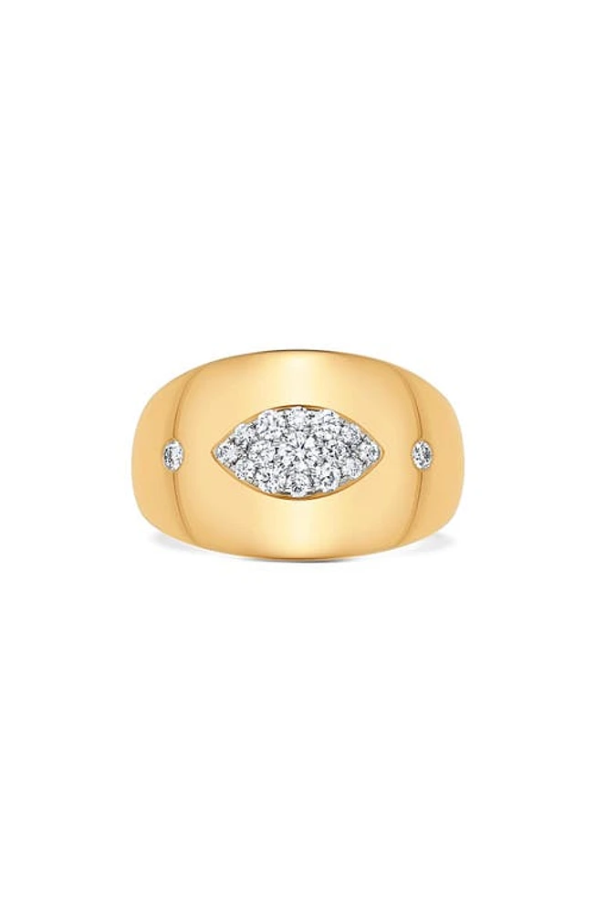 Sara Weinstock Aurora Marquise Diamond Signet Ring in 18K Yg at Nordstrom, Size 6