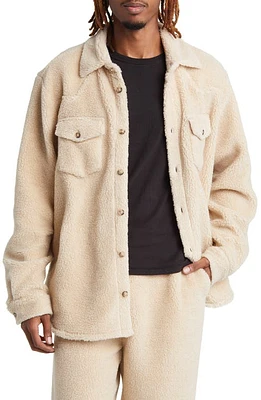 ONE OF THESE DAYS x Woolrich Western Faux Shearling Button-Up Shirt in Cream at Nordstrom, Size Small