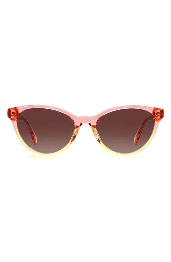 Kate Spade New York adeline 55mm gradient cat eye sunglasses in Pink /Brown Gradient at Nordstrom