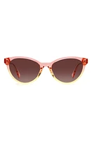 Kate Spade New York adeline 55mm gradient cat eye sunglasses in Pink /Brown Gradient at Nordstrom