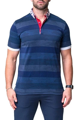 Maceoo Mozartpolk Stripe Cotton Polo at Nordstrom