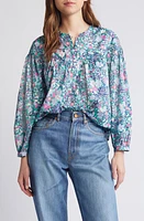 Rails Ellison Floral Popover Top Navy Leilani at Nordstrom,