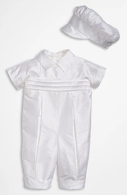 Little Things Mean a Lot Dupioni Romper White at Nordstrom,