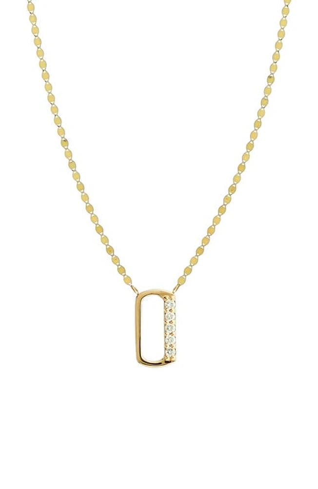 Lana Initial Pendant Necklace in Yellow Gold- O at Nordstrom, Size 18 In