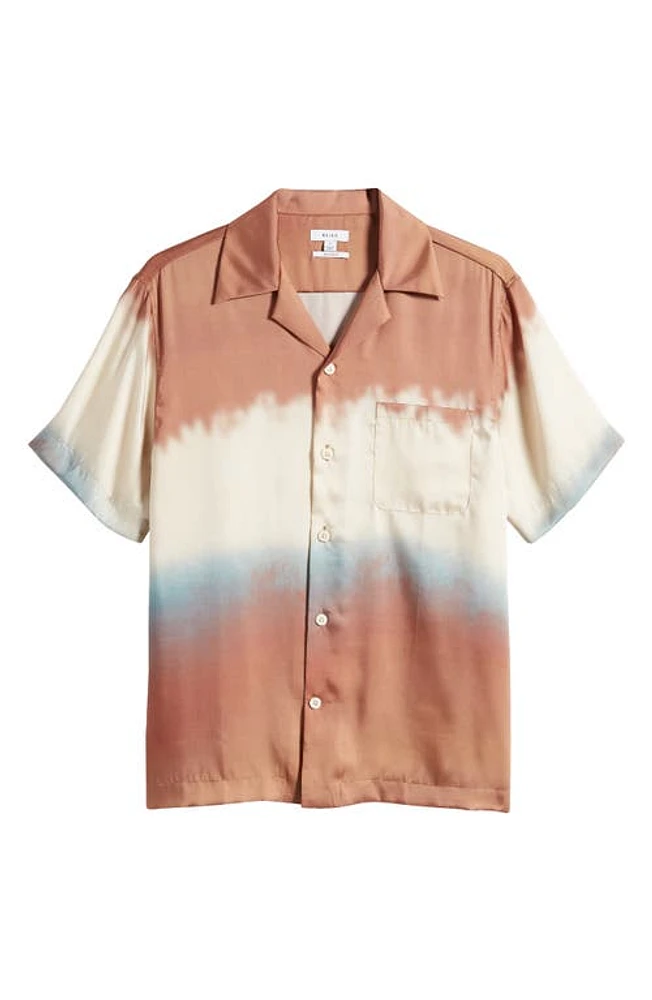 Reiss Evia Camp Shirt Tobacco at Nordstrom,