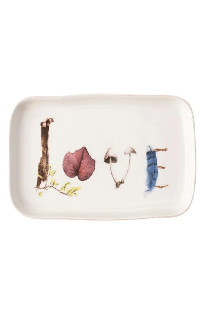 Juliska Forest Walk Love Ceramic Tray in Caf Au Lait at Nordstrom