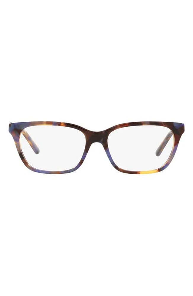 Tory Burch 52mm Optical Glasses in Blue Pearl Tortoise/Demo Lens at Nordstrom