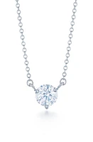 Kwiat Round Diamond Solitaire Pendant Necklace in Silver at Nordstrom, Size 16