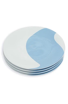 MISETTE Set of 4 Porcelain Dinner Plates in Color Block - Blue/White at Nordstrom