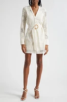 Ramy Brook Teresa Embroidered Long Sleeve Shirtdress in Rattan Circular at Nordstrom, Size Medium