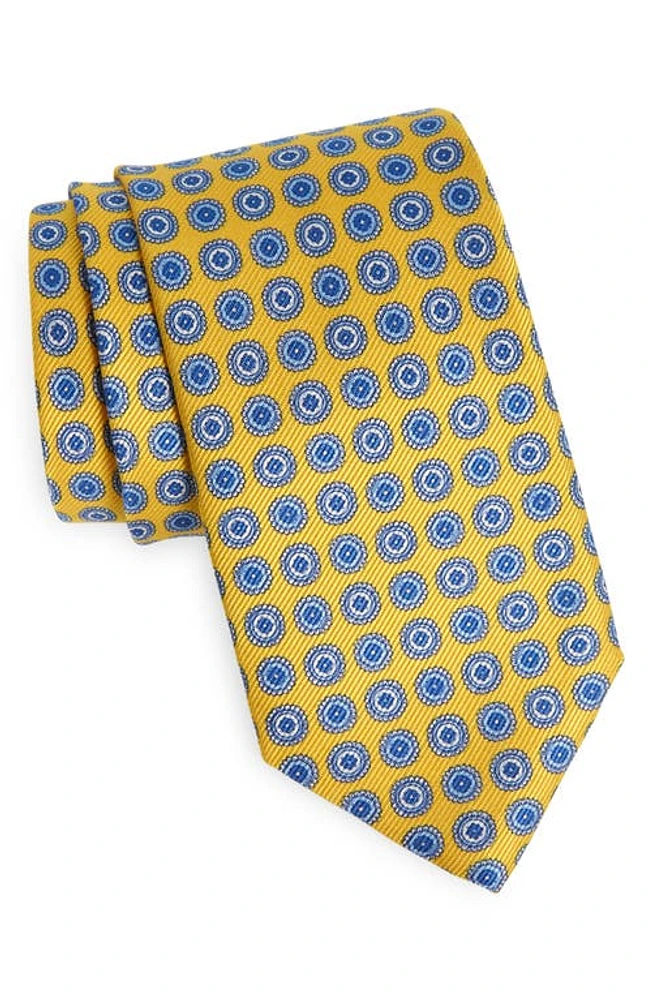 David Donahue Neat Silk Tie in Sun at Nordstrom