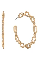 Ettika Chain Link Hoop Earrings in Gold at Nordstrom