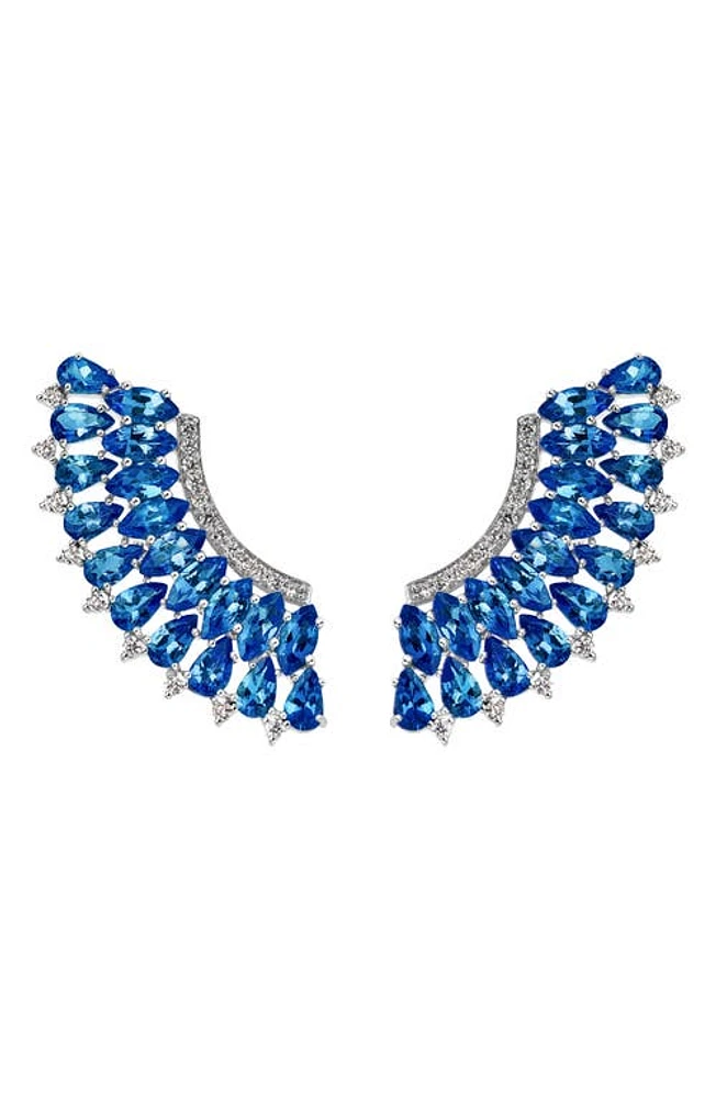 Hueb Mirage Blue Topaz Earrings in White Gold at Nordstrom