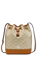 MCM Medium Himmel Coated Canvas Drawstring Bucket Bag in Ss24 Oatmeal at Nordstrom